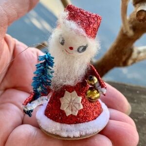 Vintage Santa Christmas Ornament from Japan 1940 1950